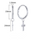 925 Plateado Pequeño earrings sterling Plateado earrings Cross earrings