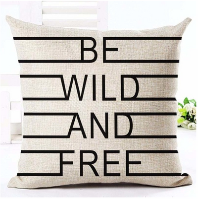 Funda de Almohada Decorativa con Letras en Blanco y Negro - Image 17
