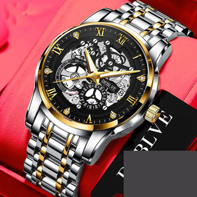 Reloj Calendario de Mano Esqueleto Mecánico con Luz Luminosa - Image 16