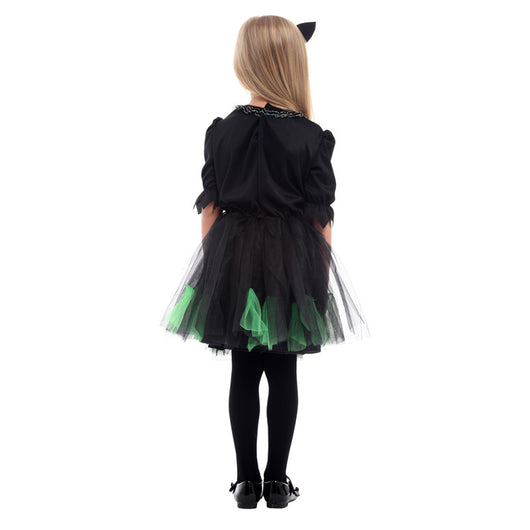 Disfraz de Gata Princesa Negra para Niñas - Traje de Mascarada Elegante - Image 13