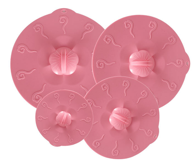 Set de 4 Tapas de Silicona Reutilizables con Ventosa - Sellado Hermético para Microondas y Almacenamiento - Image 9