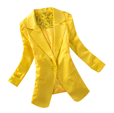 Blazer Ejecutivo para Mujer con Detalle de Encaje en Espalda - Image 4