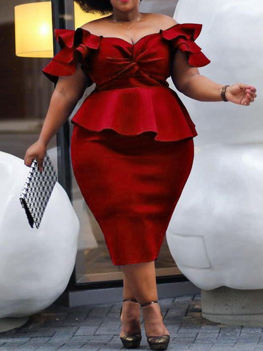 Vestido con Volantes y Detalle de Moño - Falda Escalonada con Bolsa - Image 2