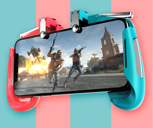 Black mobile gaming controller with 'BATTLEGROUNDS' text, featuring two top triggers and ergonomic hand grips. - Image 2