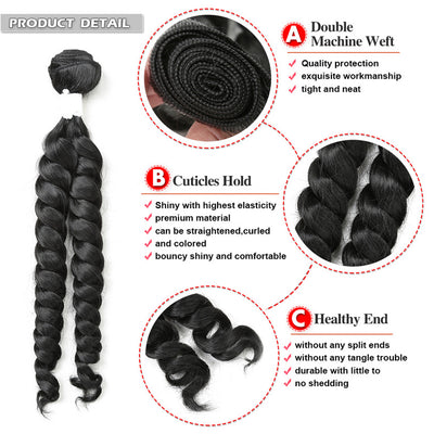 Juego de Cortina de Cabello de Fibra Sintética - Image 4