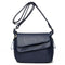 Bolso Mensajero de Cuero Suave - Cartera Cuadrada Clásica Compacta