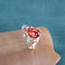 Azul Sand Stone Golden Toad Ring Tricolor Garnet ring Opening is adjustable