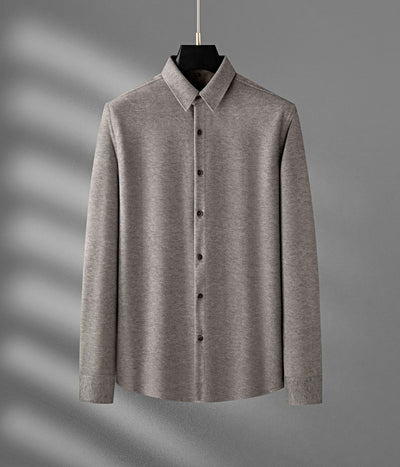 Camisa de Lana Gruesa Térmica Beige para Hombre - Image 9
