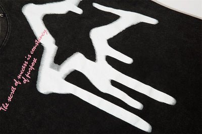 Playera Holgada Estampado Estrella de Cinco Puntas para Hombre - Image 18