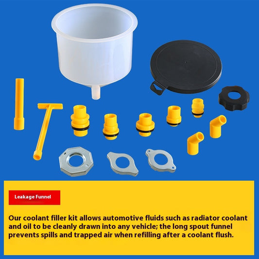 Set de 15 Embudos de Plástico para Refrigerante y Anticongelante