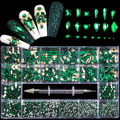 Set de Cristales y Strass para Uñas en Caja de 21 Compartimentos - Image 7