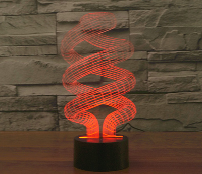 Lámpara 3D Espiral de Ahorro Energético - Luz Nocturna Romántica y Creativa - Image 4