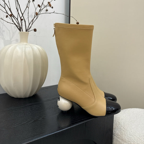 Botas Clásicas de Tacón Grueso para Otoño e Invierno