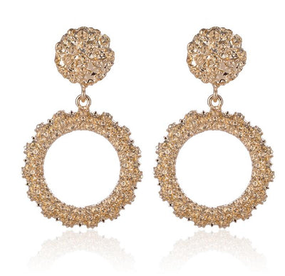 Aretes Geométricos Grandes Vintage - Oro, Plata y Negro - Image 4