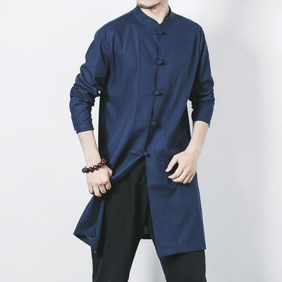 Chaqueta de Botones Lino y Algodón para Hombre - Image 10
