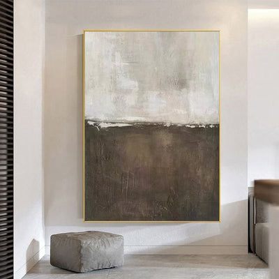 Cuadro Abstracto Wabi-Sabi Óleo Sobre Lienzo Decoración Moderna Sin Marco - Image 6