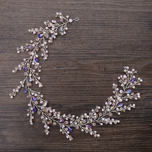 Diadema de Cristal Rosa Artesanal Europeo y Americano - Image 3