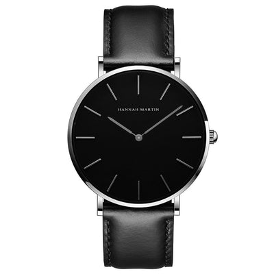Reloj de Negocios Ultrafino Impermeable - Cuarzo Minimalista Unisex Negro - Image 22
