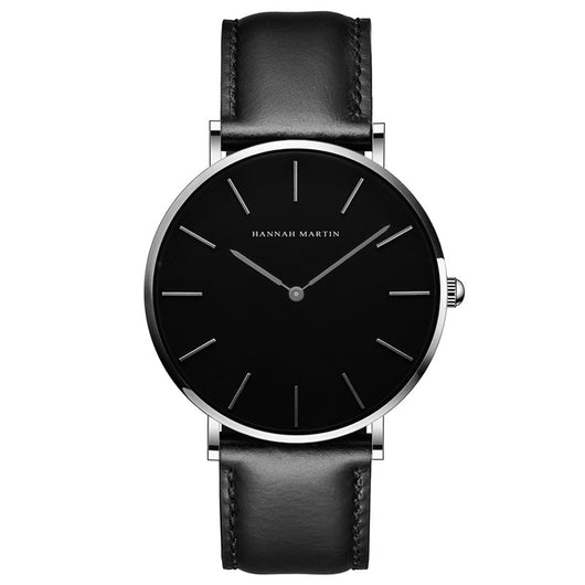 Reloj de Negocios Ultrafino Impermeable - Cuarzo Minimalista Unisex Negro - Image 22