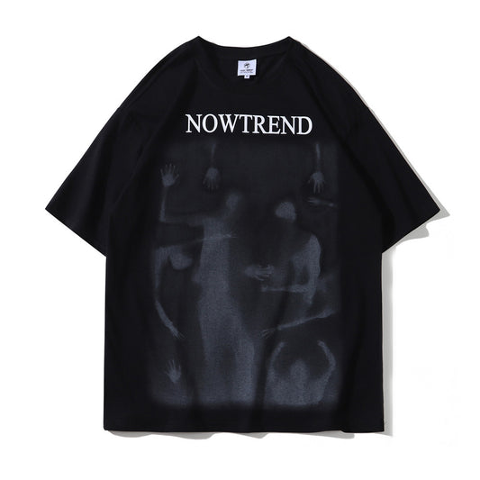 Playera Estampada Devil Ghost de Manga Corta para Hombre