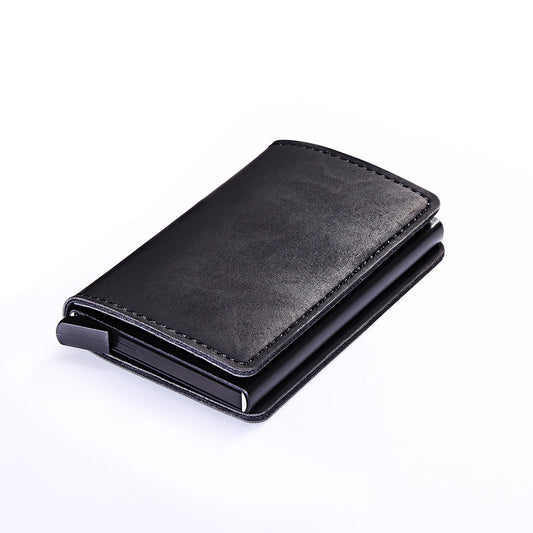 Billetera de Cuero con Protección RFID y Cierre Automático Antirrobo - Image 2