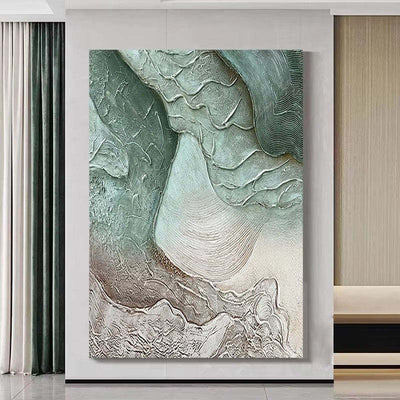 Cuadro Abstracto Texturizado Óleo sobre Lienzo - Pintura Paisaje Moderna para Sala - Image 3