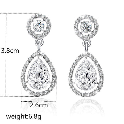 Aretes de Cristal con Ocho Corazones y Ocho Flechas - Image 5