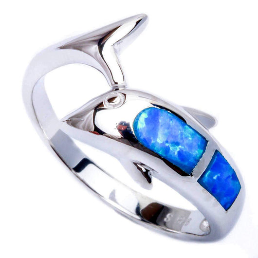 Anillo de Mujer con Delfín de Ópalo - Image 3