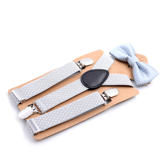 Conjunto de Corbatín Y de Tres Clips para Niños con Tirantes Ajustables - Image 9