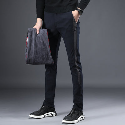 Pantalones Casuales de Cashmere con Stretch para Hombre Talla Grande - Image 15