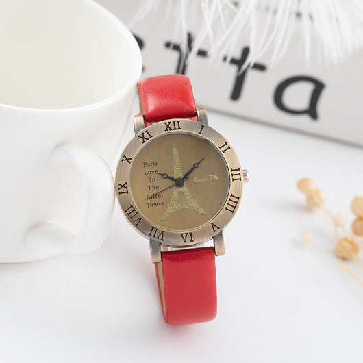 Reloj de Cuero Versátil con Números Romanos para Estudiantes - Image 7