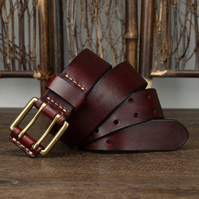Cinturón de Cuero para Hombre con Hebilla Doble Pasador - Image 9