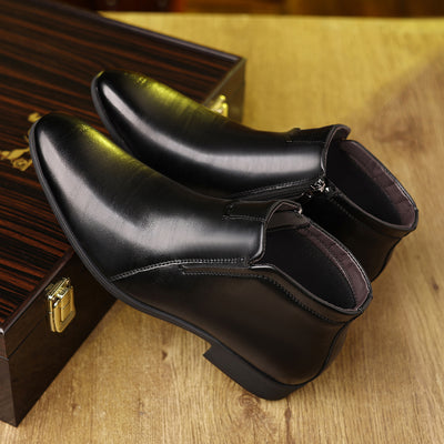 Botas de Cuero Blancas con Rayas y Cierre Lateral para Hombre - Image 10