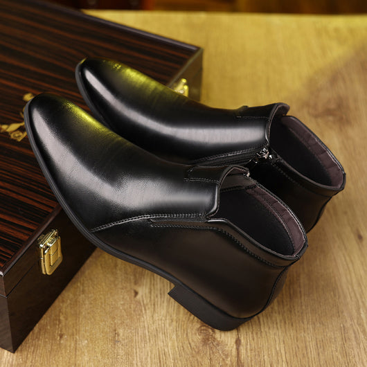 Botas de Cuero Blancas con Rayas y Cierre Lateral para Hombre - Image 10