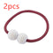 Magnetic Curtain Tiebacks Pearl Beads Rojo Vino 2 Piezas