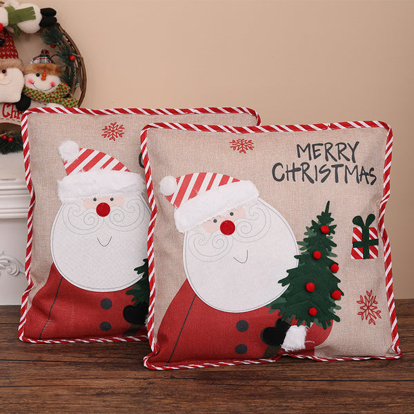 Funda de Almohada Decorativa Papá Noel