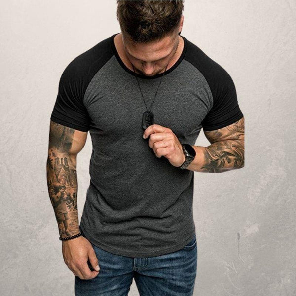 Playera Raglan Bloques de Color para Hombre