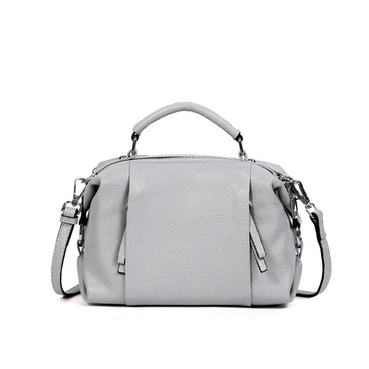 Bolso Mensajero de Cuero Genuino con Doble Compartimento para Mujer - Image 14