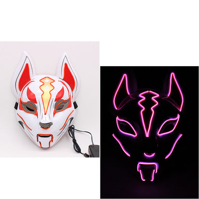 Máscara Facial Luminosa de Gato para Mujer - Cosplay Demon Slayer con Luz Fría - Image 12