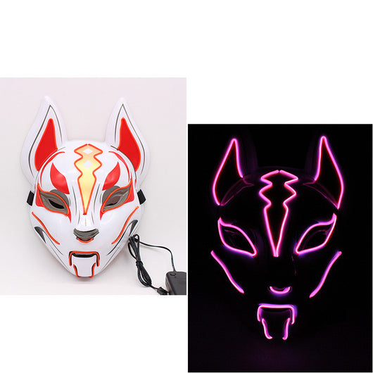 Máscara Facial Luminosa de Gato para Mujer - Cosplay Demon Slayer con Luz Fría - Image 12