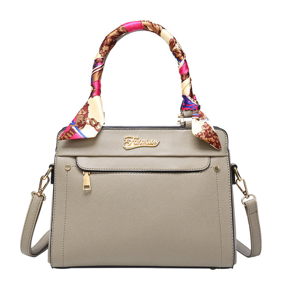 Bolsa Kelly Portátil con Patrón Cruzado para Mujer