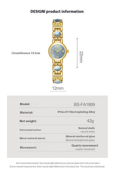 Reloj Elegante Aurora Nácar Negro Dorado - Diseño de Lujo - Image 9