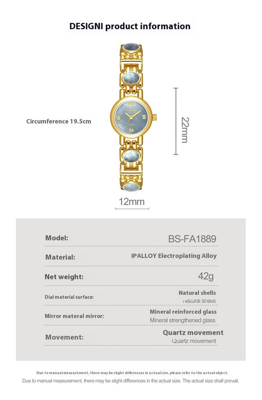 Reloj Elegante Aurora Nácar Negro Dorado - Diseño de Lujo - Image 9