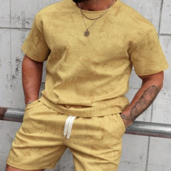 Conjunto Deportivo Casual para Hombre - Playera y Pantalón Corto Estampado
