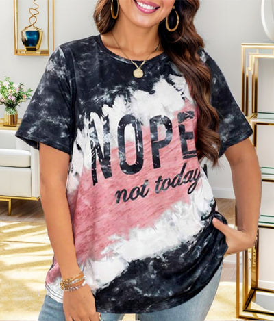 Camiseta Suelta Estampada con Letras para Mujer - Image 5