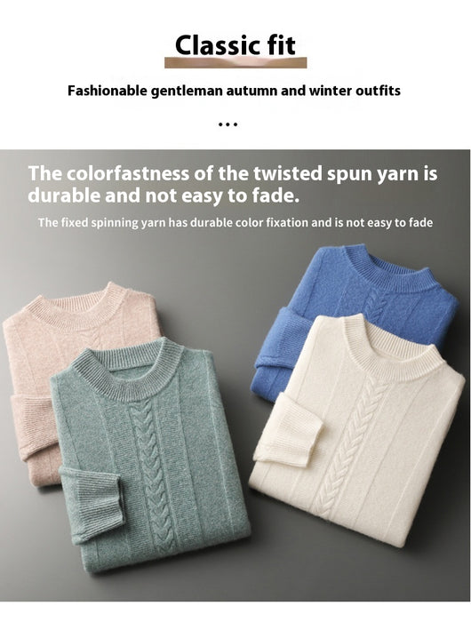 Suéter de Cachemira con Cuello Medio para Hombre - Image 23
