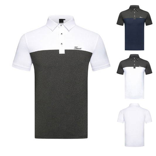 Polo Deportivo Hombre Manga Corta Transpirable Ajuste Suelto