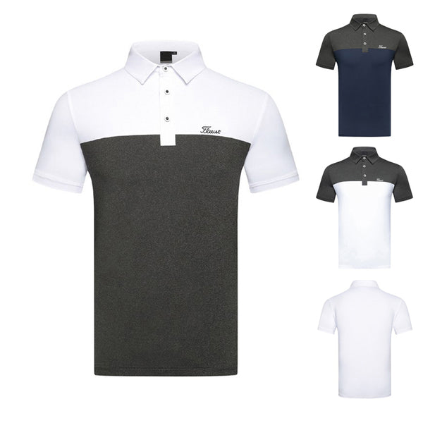 Polo Deportivo Hombre Manga Corta Transpirable Ajuste Suelto