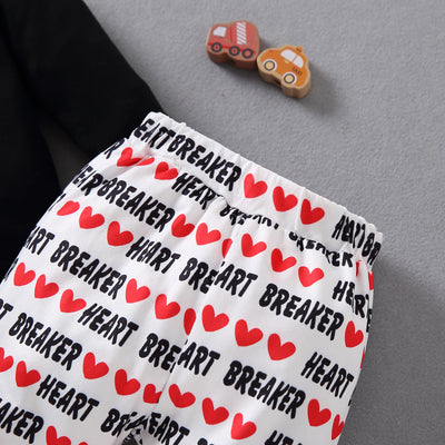 Traje Largo de Manga Larga con Estampado de Corazón Melocotón - Image 10