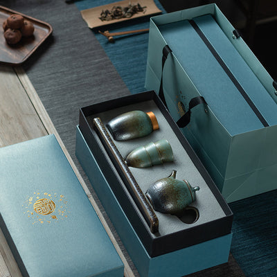 Juego de Té Kung Fu de Plata Artesanal con Detalles Punteados - Image 9